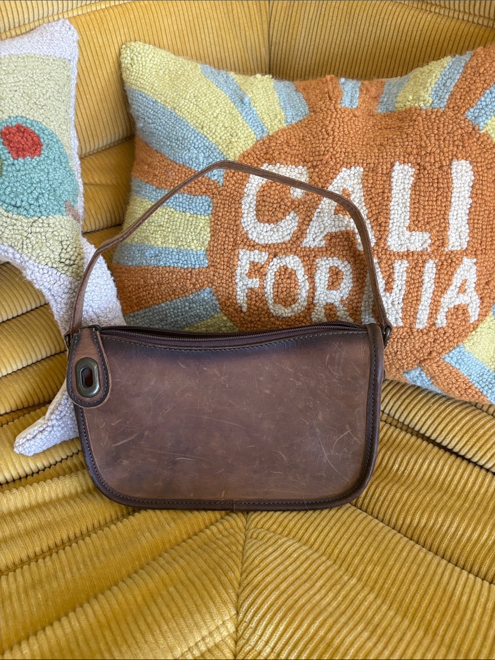 STS Ranchwear Brown Leather Messenger Shoulder Bag - Picture 2 of 7